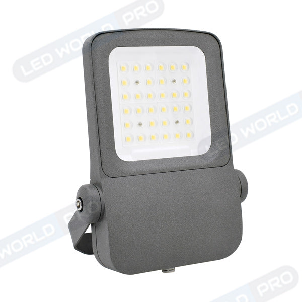Projecteur LED filaire  - Série ELITE V2 - 60 Watts - 10 200 Lumens - 170 Lumens/Watt - Angle 90° - IP66 - IK08 - 32 x 22 x 5 cm - 4000K - Couleur GRIS - Transformateur INVENTRONICS - Garantie 5 ans