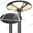 Pack lampadaire complet 3 mètres : Lampe solaire Série OVNI TRICOLORE 300 Watts 3000K / 4000K / 6000K + Mât STANDARD 3 mètres