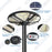 Pack lampadaire complet 5 mètres : Lampe solaire Série OVNI TRICOLORE 300 Watts 3000K / 4000K / 6000K + Mât STANDARD 5 mètres
