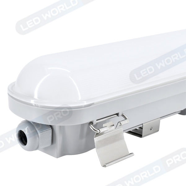 Pack de 8x Réglettes LED Étanches - Série ALR - 60CM - 16 Watts - 2700 Lumens - 170 Lumens/Watt - Angle 120° - IP66 - Protection à l'impact IK08 - 66 x 7 x 7 cm - 4000K - Garantie 5 ans