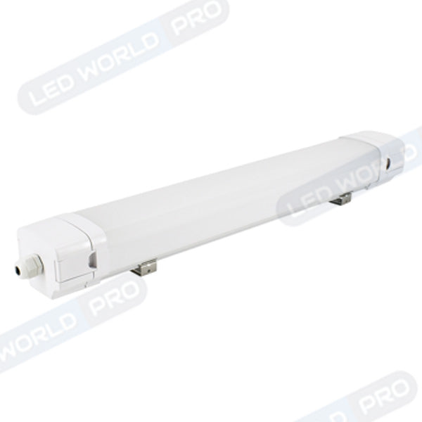 Pack de 30x Réglettes LED Étanches - Série ALR - 60CM - 18 Watts - 2790 Lumens - 160 Lumens/Watt - Angle 120° - IP65 - Protection à l'impact IK08 - 62 x 8 x 7 cm - 4000K - Branchement en série possible - Garantie 5 ans