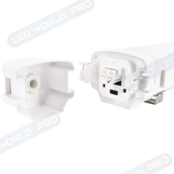 Pack de 30x Réglettes LED Étanches - Série ALR - 60CM - 18 Watts - 2790 Lumens - 160 Lumens/Watt - Angle 120° - IP65 - Protection à l'impact IK08 - 62 x 8 x 7 cm - 4000K - Branchement en série possible - Garantie 5 ans