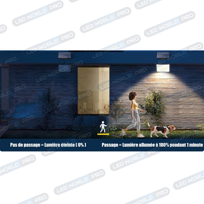 Pack lampadaire solaire complet 4 mètres : Projecteur LED solaire - Série SECURITY ULTRA - 400 Watts - 2000 Lumens - 6500k + Mât STANDARD (V1 EVO ou V4 EVO - Avec trappe) + Tête de mât rectangulaire