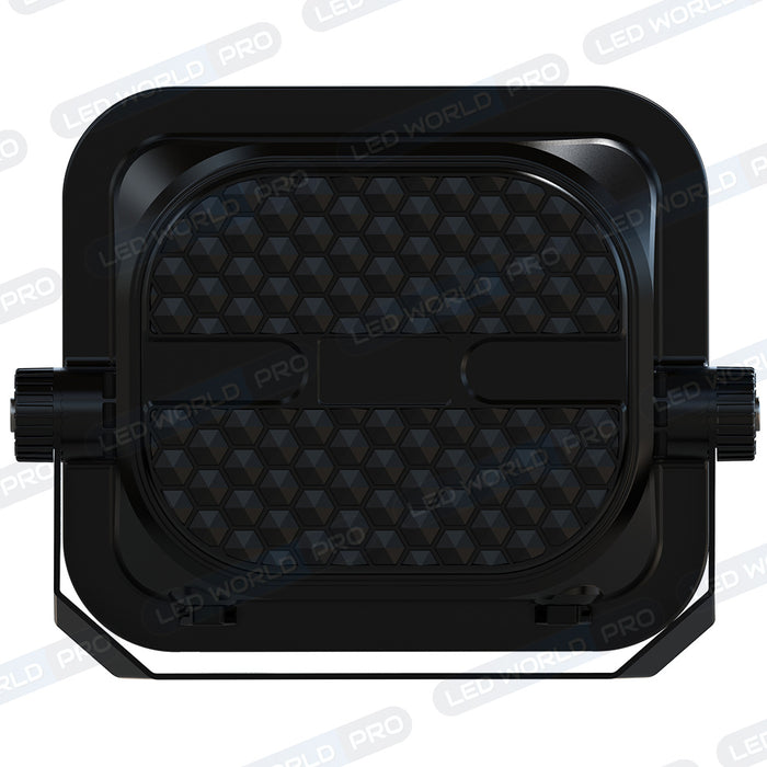 Projecteur LED solaire - Série SECURITY V4 - CCT (3000k/4000k/6000k) - Rendu lumineux 200 Watts - 1600 Lumens - Angle 90° - IP65 - Lampe 23 x 18 x 5 cm - Panneau MONOCRISTALLIN FULL BLACK 27 x 18 x 2 cm - Avec détecteur de mouvement - Avec télécommande