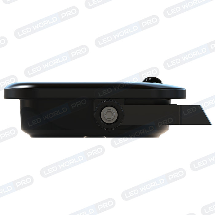 Projecteur LED solaire - Série SECURITY V4 - CCT (3000k/4000k/6000k) - Rendu lumineux 200 Watts - 1600 Lumens - Angle 90° - IP65 - Lampe 23 x 18 x 5 cm - Panneau MONOCRISTALLIN FULL BLACK 27 x 18 x 2 cm - Avec détecteur de mouvement - Avec télécommande