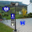 Pack lampadaire solaire complet 3/4/5/6 mètres au choix : Projecteur solaire Série SECURITY V1 + Mât EVO - Entraxe des trous 200mm - Noir