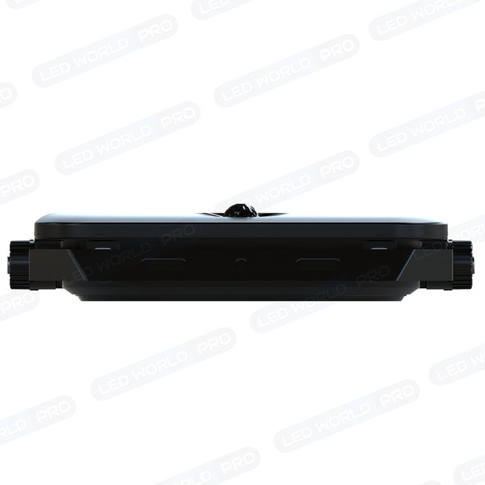 Projecteur LED solaire - Série SECURITY V4 - CCT (3000k/4000k/6000k) - Rendu lumineux 350 Watts - 3200 Lumens - Angle 90° - IP65 - Lampe 28 x 22 x 5 cm - Panneau MONOCRISTALLIN FULL BLACK 35 x 24 x 2 cm - Avec détecteur de mouvement - Avec télécommande