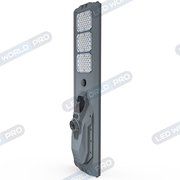 Pack lampadaire complet 4 mètres : Lampe solaire Série STARSHIP ULTRA 8500 - 2000 Watts - 8500 Lumens - 3000K + Mât STANDARD 4 mètres au choix (Série STANDARD V1 EVO ou Série STANDARD V4 EVO - Avec trappe)