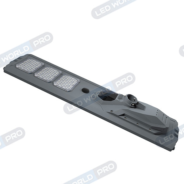 Pack lampadaire complet 6 mètres : Lampe solaire Série STARSHIP ULTRA 8500 - 2000 Watts - 8500 Lumens - 3000K + Mât STANDARD 6 mètres au choix (Série STANDARD V1 EVO ou Série STANDARD V4 EVO - Avec trappe)