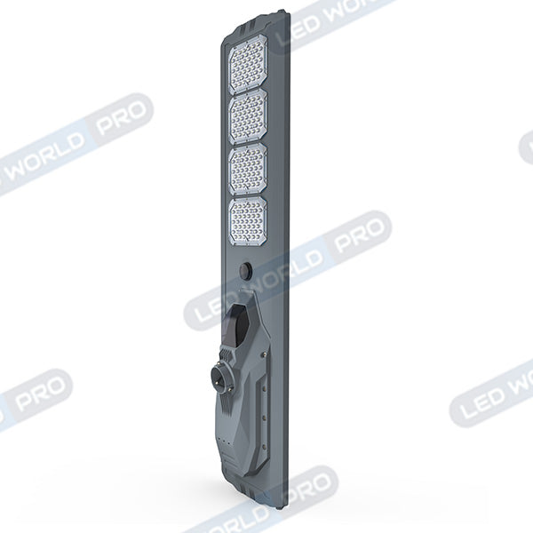 Pack lampadaire complet 3 mètres : Lampe solaire Série STARSHIP ULTRA 12000 - 2200 Watts - 12 000 Lumens - 6000K + Mât STANDARD 3 mètres au choix (Série STANDARD V1 EVO ou Série STANDARD V4 EVO - Avec trappe)