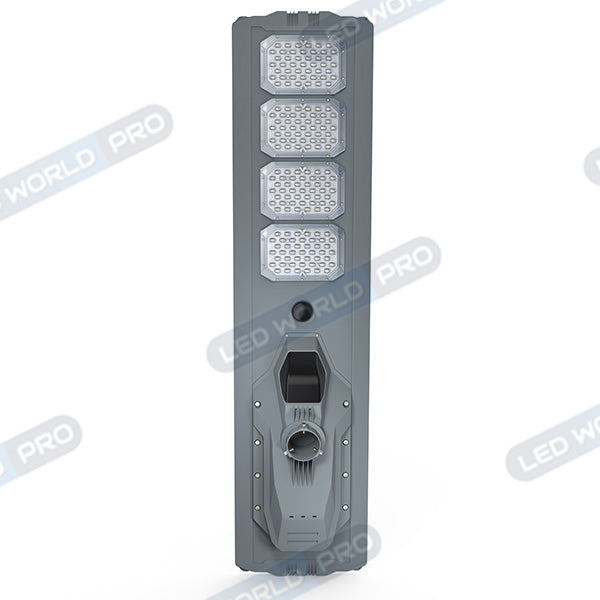 Pack lampadaire complet 3 mètres : Lampe solaire Série STARSHIP ULTRA 12000 - 2200 Watts - 12 000 Lumens - 6000K + Mât STANDARD 3 mètres au choix (Série STANDARD V1 EVO ou Série STANDARD V4 EVO - Avec trappe)