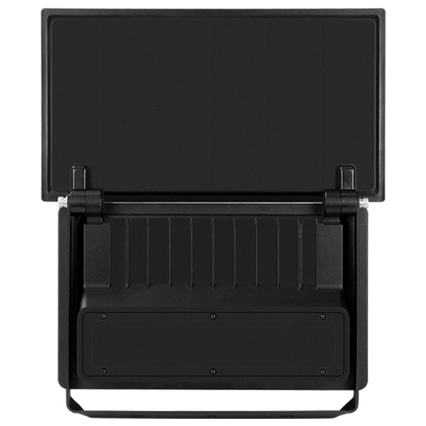 Projecteur LED solaire détecteur - Série SOFT V3 - 5000 Lumens - CCT (Couleur Changeante en Température) - IP65 - 33 x 23 x 6 cm  - Panneau solaire 32 x 18 cm - Avec détecteur de mouvement - Capteur crépusculaire - Télécommande - 3 Modes