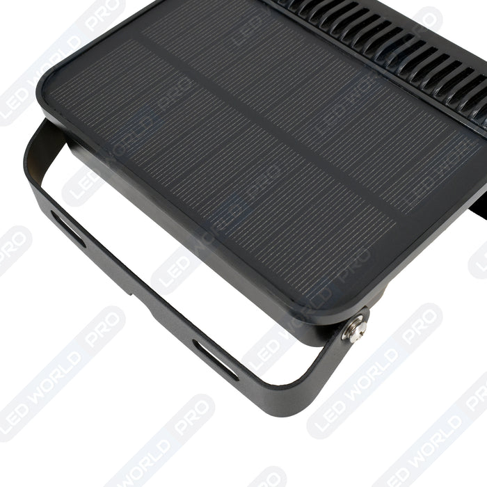 Projecteur LED solaire détecteur - Série SOFT V2 - 1000 Lumens - CCT (Couleur Changeante en Température) - Angle 120° - IP54 - 14 x 11 x 3 cm  - Panneau solaire MONOCRISTALLIN - Avec détecteur de mouvement - Capteur crépusculaire - 4 Modes