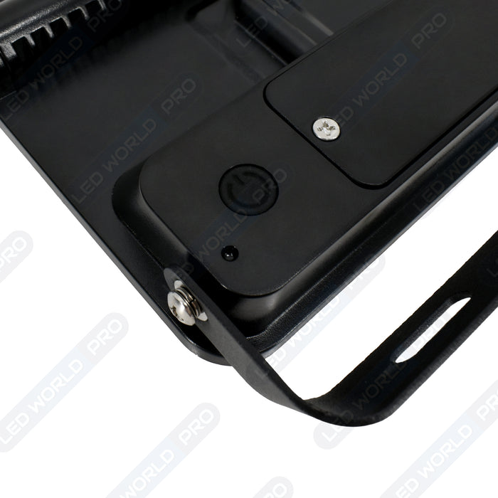 Projecteur LED solaire détecteur - Série SOFT V2 - 1000 Lumens - CCT (Couleur Changeante en Température) - Angle 120° - IP54 - 14 x 11 x 3 cm  - Panneau solaire MONOCRISTALLIN - Avec détecteur de mouvement - Capteur crépusculaire - 4 Modes