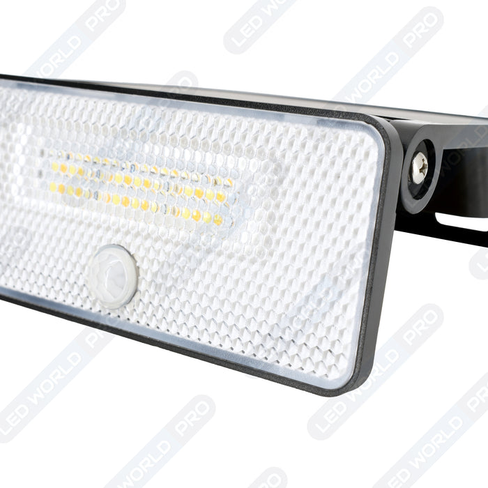Projecteur LED solaire détecteur - Série SOFT V2 - 1000 Lumens - CCT (Couleur Changeante en Température) - Angle 120° - IP54 - 14 x 11 x 3 cm  - Panneau solaire MONOCRISTALLIN - Avec détecteur de mouvement - Capteur crépusculaire - 4 Modes