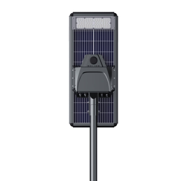 Lampe de rue solaire - Série STARSHIP ELITE - 4800 Lumens - Angle 150x70° - IP65 - 102 x 45 x 9 cm - 3000k/4000k/6000k au choix - Structure ALUMINIUM - Tube d'insertion 76mm - Régulateur MPPT - Détecteur de mouvement - Télécommande - Garantie 3 ans