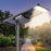 Lampe de rue solaire - Série STARSHIP ELITE - 6400 Lumens - Angle 150x70° - IP65 - 108 x 45 x 9 cm - 3000k/4000k/6000k au choix - Structure ALUMINIUM - Tube d'insertion 76mm - Régulateur MPPT - Détecteur de mouvement - Télécommande - Garantie 3 ans