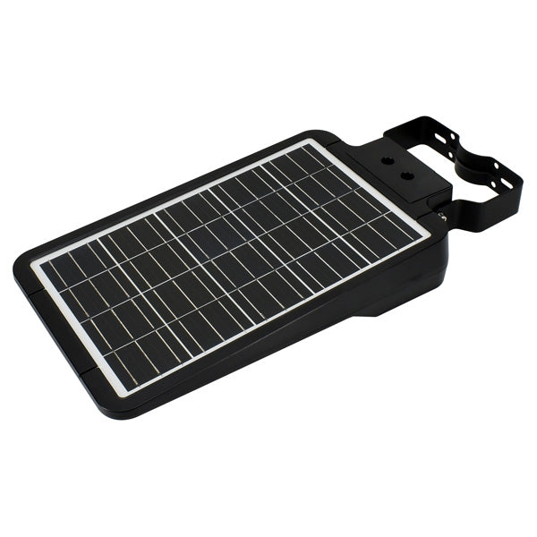 Lampe de rue et parking Solaire - Série STREET EVO V2 – Rendu lumineux 300 Watts - 3000 Lumens - CCT 3000k/4000k/6000k Ajustable - IP65 - 140x70° - 49 x 23 x 6 cm - Tube d'insertion 45-50mm - Télécommande - Détecteur de mouvement