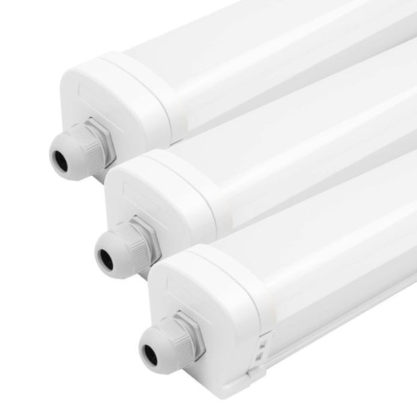 Pack de 9x Réglettes LED Étanches - Série STYNG - 130CM - Connectable - Puissance ajustable - 5200 Lumens - 130 Lumens/Watt - Angle 120° - IP65 - 128 x 9 x 8 cm - CCT Ajustable - Garantie 5 ans