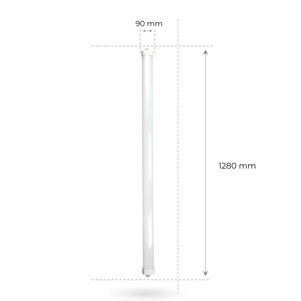 Pack de 9x Réglettes LED Étanches - Série STYNG - 130CM - Connectable - Puissance ajustable - 5200 Lumens - 130 Lumens/Watt - Angle 120° - IP65 - 128 x 9 x 8 cm - CCT Ajustable - Garantie 5 ans