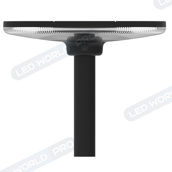 Pack lampadaire solaire complet 5 mètres : Lampe solaire - Série OVNI SUNFLOWER V2 - 250 Watts - CCT(3000k+6500k) + Mât STANDARD V1 EVO 5 mètres + Adaptateur 60/80mm