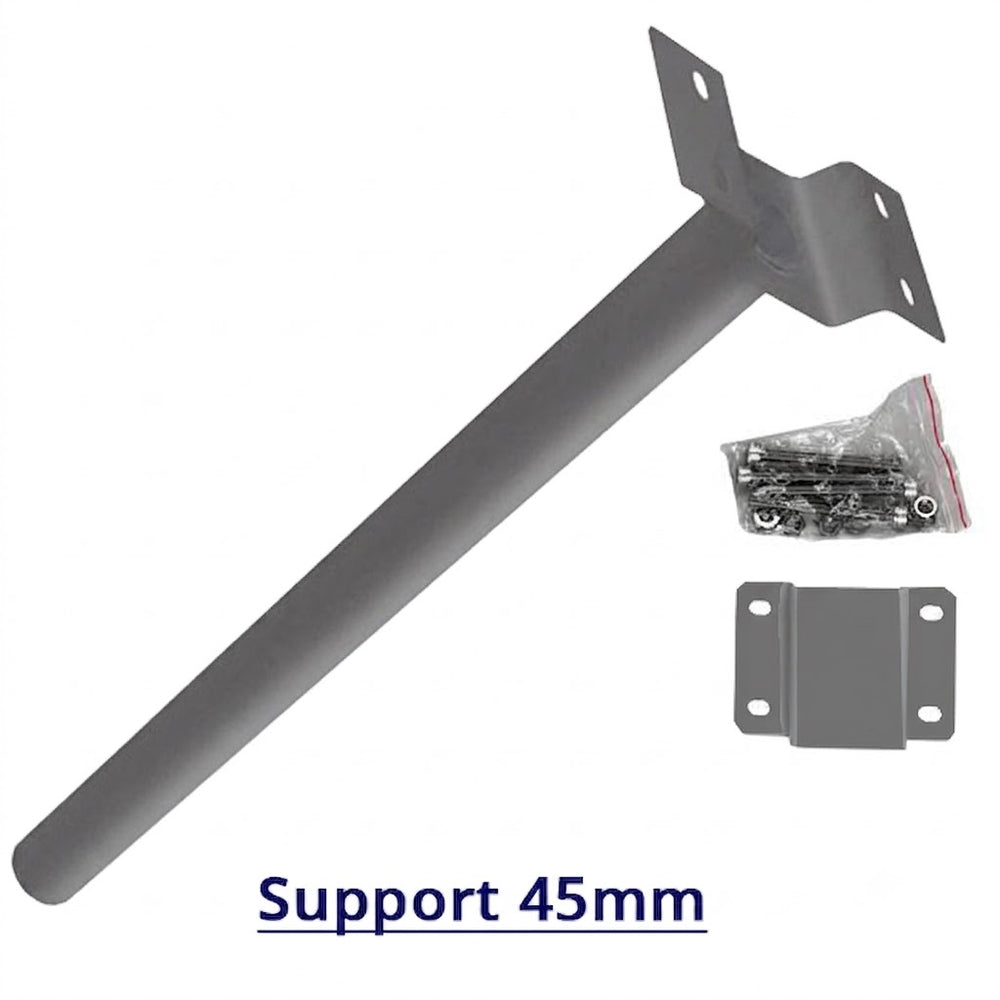 Support mural pour Candélabre / Lampe de rue et parking – Diamètre 45mm - Couleur Gris foncé