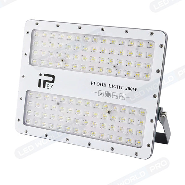 Pack de 2x Projecteurs LED filaires - Série ELITE - 200 Watts - 24 000 Lumens - 120 Lumens / Watt -  Angle 140x70° - IP67 - Protection à l'impact IK08 - 32 x 24 x 4 cm - Couleur 4500k