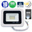 Projecteur LED filaire - Série PAD - 10 Watts - 1000 Lumens - 100 Lumens/Watt - Angle 120° - IP66 - 10 x 7 x 3 cm - Modèle blanc - 6000k