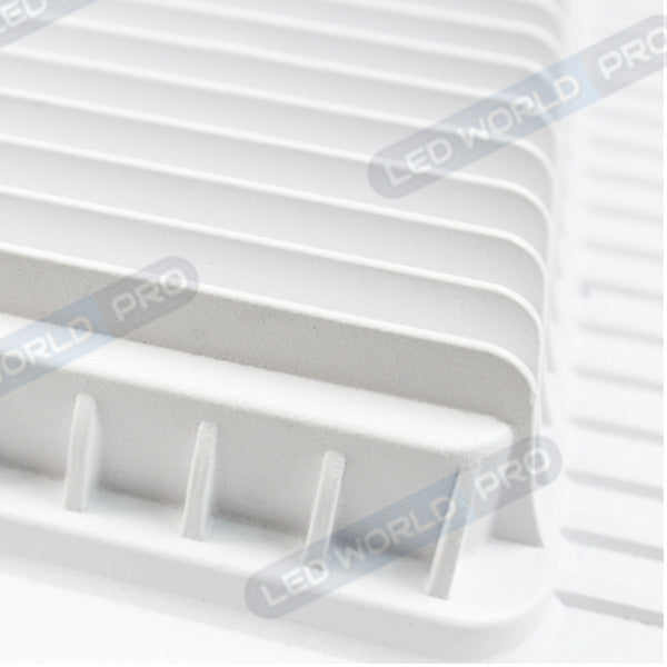 Pack de 2x Projecteurs LED filaires - 200 Watts - 20 000 Lumens - 100 Lumens/Watt - Angle 120° - IP66 - 340 x 245 x 35 mm - Modèle Blanc - 6000k