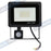 Projecteur LED filaire - Série PAD PIR - 30 Watts - 3000 Lumens - 100 Lumens/Watt - Angle 120° - IP66 - 15 x 10 x 3 cm - 6000k - Avec détecteur de mouvement Infrarouge - Câble 30cm