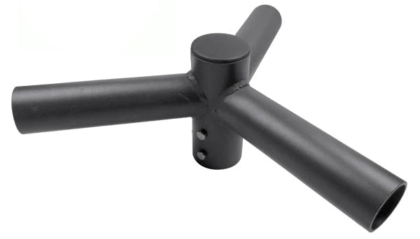 Pack lampadaire filaire complet triple tête 3/4/5/6 mètres au choix : 3x Lampes filaires Série STARPRO + Mât EVO - Entraxe des trous 200mm - Noir