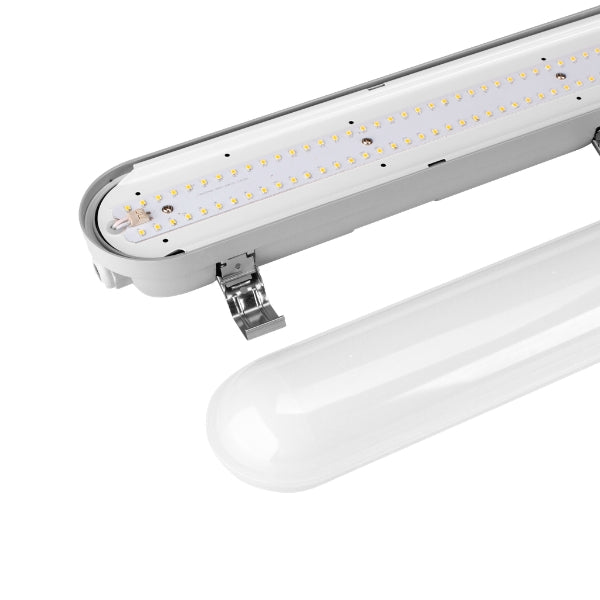 Pack de 9x Réglettes LED étanches - Série TR150 - Ultra Haute Performance - 36 Watts  - Connectable - Angle 120° – &nbsp;5400 Lumens - 120cm - 150 Lumens/Watt - IP65 -  1200 x 95 x 80 mm - 4000K - Garantie 5 ans
