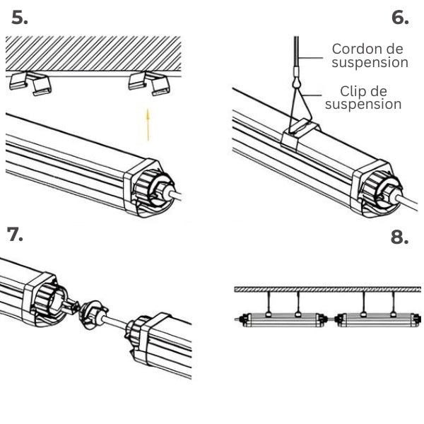 Pack de 16x Réglettes LED étanches - Série TR170 - Ultra Haute Performance - 18 Watts - Connectables -Angle 120° – 3060 Lumens - 170 Lumens/Watt - IP65 - 610 x 66 x 64 mm - 3000K/4000K/6000K - Garantie 5 ans
