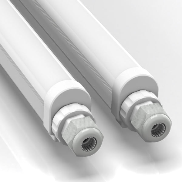 Pack de 12x Réglettes LED étanches - Série ECO140 - Version HAUT RENDEMENT - Connectables - 120 cm - 32 Watts - 4480 Lumens - 140 Lumens/Watt - IP65 - Angle 120° - 120 x 5 x 4 cm - 3000k / 4000k / 5700k au choix - Garantie 5 ans