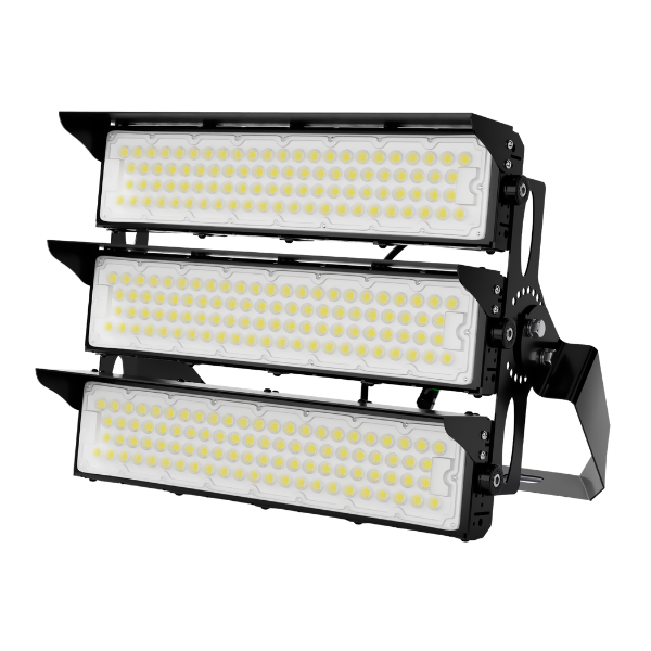 Projecteur de stade filaire - Série EVASION V2 - 750 Watts - 127 500 Lumens - 170 Lumens/Watt - Angle  20° / 40° / 60° / 90° au choix - IP66 - 63 x 44 x 24 cm - Transformateur PHILIPS Xitanium - 5000k - Dimmable 1-10V - Garantie 5 ans