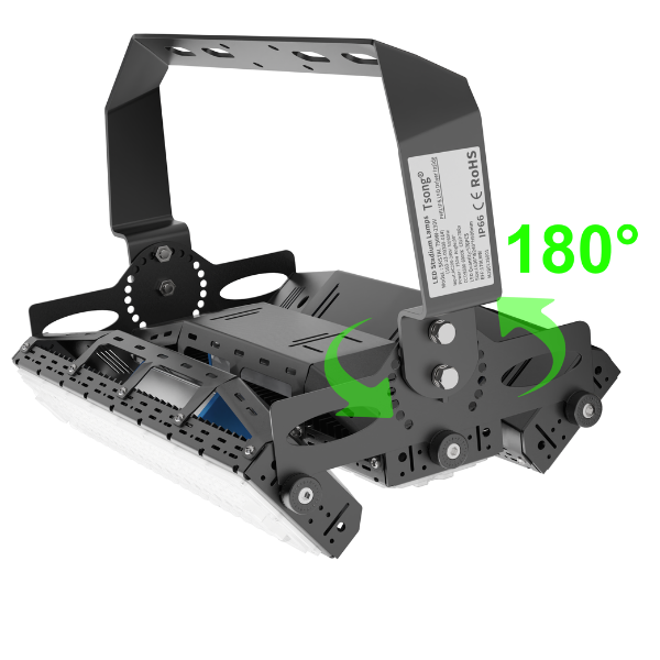 Projecteur de stade filaire - Série EVASION V2 - 750 Watts - 127 500 Lumens - 170 Lumens/Watt - Angle  20° / 40° / 60° / 90° au choix - IP66 - 63 x 44 x 24 cm - Transformateur PHILIPS Xitanium - 5000k - Dimmable 1-10V - Garantie 5 ans