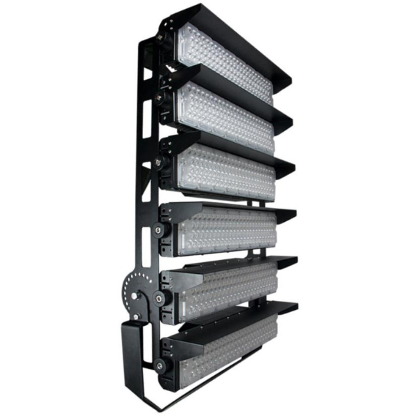 Pack de 10x Projecteurs de stade filaires - Série EVASION V2 - 1500 Watts - 255 000 Lumens - 170 Lumens/Watt - Angle 20° / 40° / 60° / 90° au choix - IP66 - 63 x 90 x 24 cm - Transformateur PHILIPS Xitanium - 5000k - Dimmable 1-10V - Garantie 5 ans