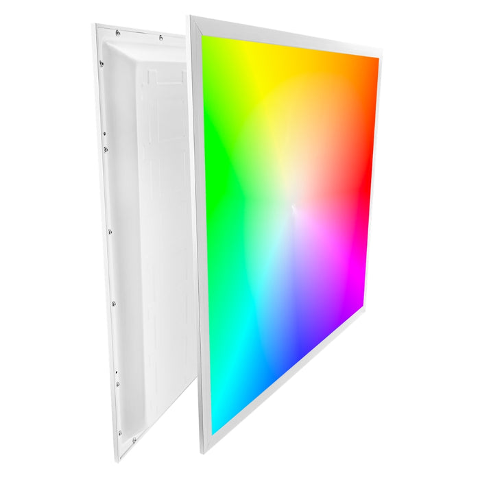 Pack de 10x Dalles LED - Ultra Fine - BACKLIT - 30 x 30 cm - Série MULTICOLORE – 18 Watts - 1620 Lumens - 90 Lumens/Watt - Angle 120° - IP40 - UGR<22 - RGB+3000k-6000k - Télécommande incluse - Garantie 5 ans