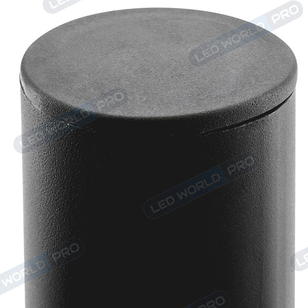 Mât / Poteau pour lampe de rue - Nouveau design - Série STANDARD V4 ECO avec trappe - 4 mètres - Entraxe latéral des trous 160mm - Couleur NOIR - Capuchon en plastique - Base de fondation incluse