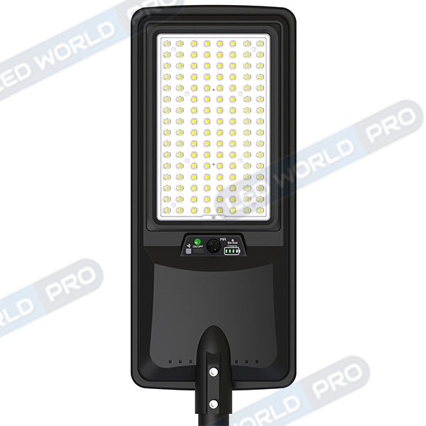 Pack lampadaire complet 4 mètres : Lampadaire solaire - Série VIEW V2 EVO 1200 Watts - 3600 Lumens - 6000k + Mât STANDARD 4 mètres au choix ( V1 EVO ou V4 ECO - Avec trappe) + Adaptateur ajustable 80/50mm ou Support déporté 45mm