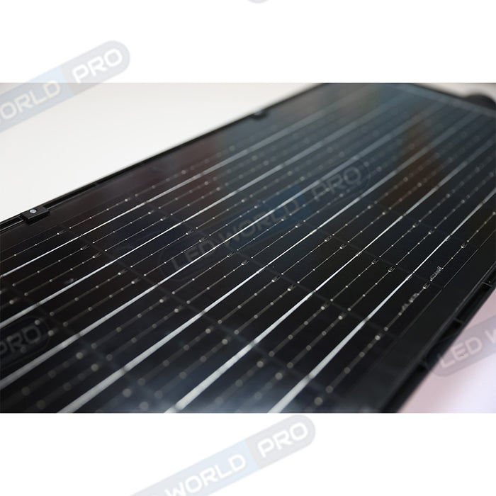 Pack lampadaire solaire complet 3 mètres : Lampadaire solaire - Série VIEW V2 EVO 1400 Watts - 4500 Lumens - 3000k + Mât STANDARD V4 ECO 3 mètres - Avec trappe + Support déporté 45mm