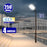 Pack lampadaire solaire complet 3/4/5/6 mètres au choix : Lampe solaire Série VIEW V3 + Mât EVO - Entraxe des trous 200mm - Noir