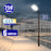 Pack lampadaire solaire complet 3/4/5/6 mètres au choix : Lampe solaire Série VIEW V3 + Mât EVO - Entraxe des trous 200mm - Noir