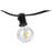Guirlande lumineuse filaire de 36 ampoules - Série GUINGUETTE - Culot E12 - 25 Watts - 75 Lumens - Angle 360° - IP44 - 22 mètres - Couleur NOIR - Avec télécommande - 2700K