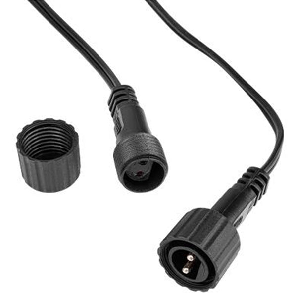 Guirlande lumineuse filaire de 36 ampoules - Série GUINGUETTE - Culot E12 - 25 Watts - 75 Lumens - Angle 360° - IP44 - 22 mètres - Couleur NOIR - Avec télécommande - 2700K