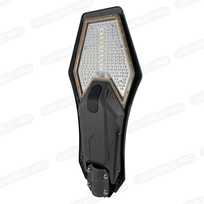 Pack lampadaire complet 3 mètres : Lampe de rue solaire Série INTERSTELLAR ELITE PIR - 800 Watts - 5600 Lumens - 6000K + Mât STANDARD V1 EVO ou Mât STANDARD V4 ECO 3 mètres