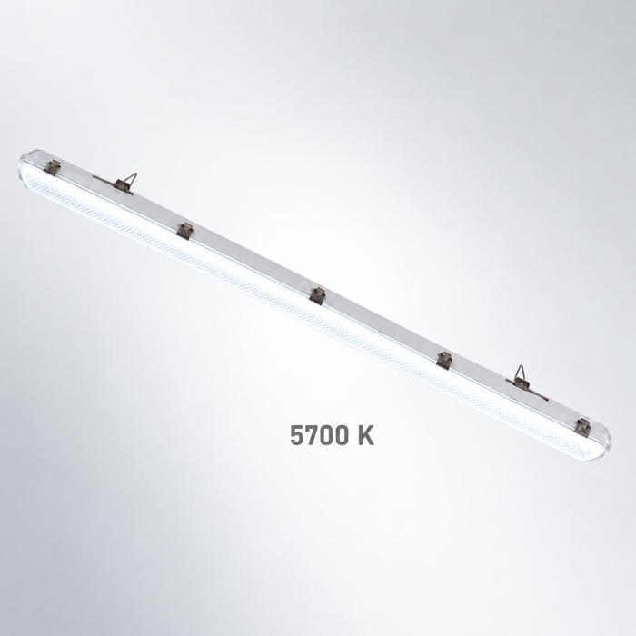 Pack de 9x Réglettes LED Étanches - Série YGOR - 150CM - Puissance Ajustable 32W à 60W - CCT - Jusqu'à 9600 Lumens - 160 Lumens/Watt - Angle 120° - IP65 - 1480 x 85 x 71 mm - Transformateur TRIDONIC - 3000K / 4000K / 5700K - Garantie 5 ans