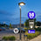 Pack lampadaire filaire complet 3/4/5/6 mètres au choix : Lampe filaire Série OVALI ALEN + Mât EVO - Entraxe des trous 200mm - Noir