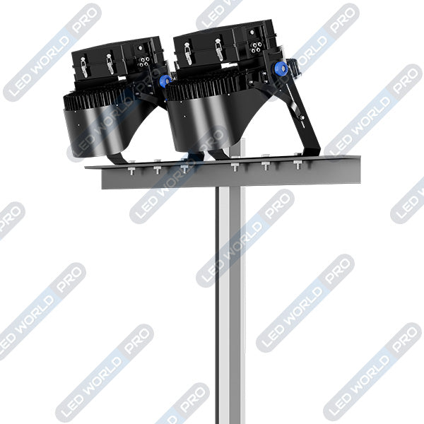 Pack de 8x Projecteurs de stade - Série ROUND V2 - 500 Watts -  95 000 Lumens - 190 Lumens/Watt - Angle 20° /  30° / 45° / 60° au choix - IP66 - 59 x 51 x 26 cm - 3000k à 6500k - Dimmable - Transformateur SOSEN - Garantie 5 ans