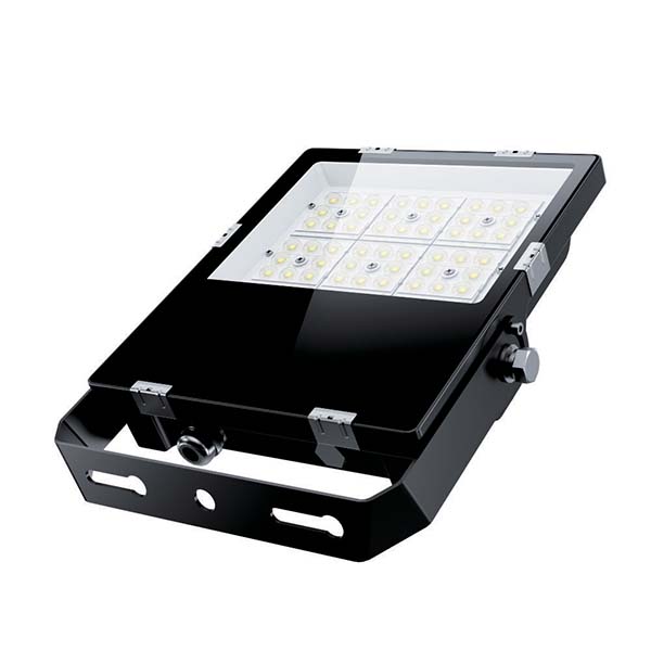 Pack de 12x Projecteurs LED Haute Puissance - Série CITY PLUS EVO 100 Watts - 16 000 Lumens - 160 Lumens/Watt - Angle  120x150° - IP66 - IK08 - 29 x 25 x 5 cm - Câble 1 mètre - Transformateur SOSEN - Garantie 5 ans